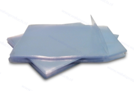 Single Schutzhülle mit Klappe, glasklares PVC, Dicke 0.18 mm.