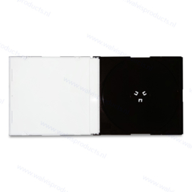 Slim 5.2 mm 1CD Box - clear lid/black bottom