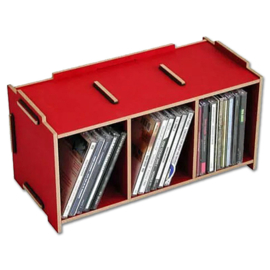 WERKHAUS CD Medienbox, Dunkelrot für 30 Discs
