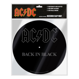 AC/DC Back In Black Turntable Mat Slipmat AC/DC Back In Black Turntable Mat Slipmat