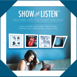 Snap Show & Listen 12-Inch Record Album Frame - white
