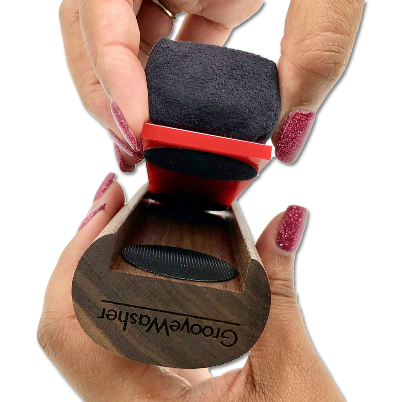 GrooveWasher vervangende reinigingspad - Black Terry Microfiber