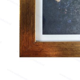 12-Inch Record Album Photo Frame - gold woodgrain finish