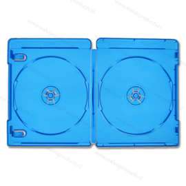 Standard 11 mm 2-BR (Blu-Ray) Box, colour: transparent-blue