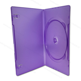 Slim (7 mm) 1-DVD box, colour: transparent-purple