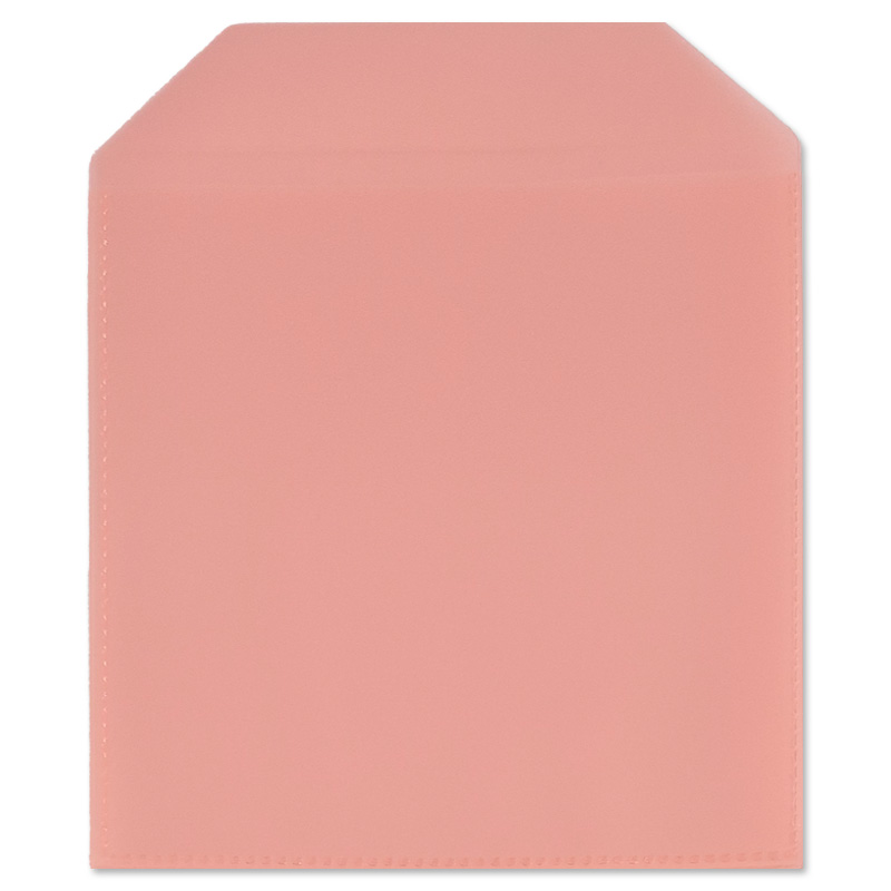 PP 1 CD / DVD hoesje met rechte hoeken en klep, transparant/oranje, dikte 0.12mm.