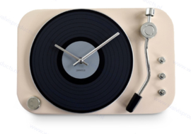 Record Player Wall Clock, colour: cream-white