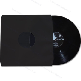 Grammofoonplaten binnenhoes voor LP's, zwart met antistatische voering - afgeschuinde hoeken - 80 grs. papier