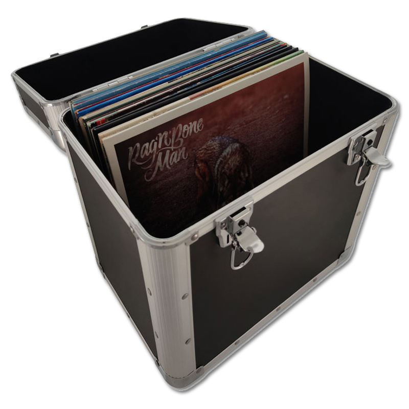 Walvis Products® professionele DJ LP Koffer voor ca. 60 LP's - zwart