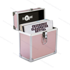 Retro Musique 7" Vinyl Storage Case - voor ca. 35 Singles - kleur: roze