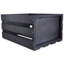 Walvis - Caisse de vinyle pour 75 disques vinyle 33T, noir