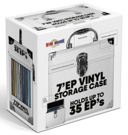 Retro Musique 7" Vinyl Storage Case - voor ca. 35  Singles - kleur: zilver