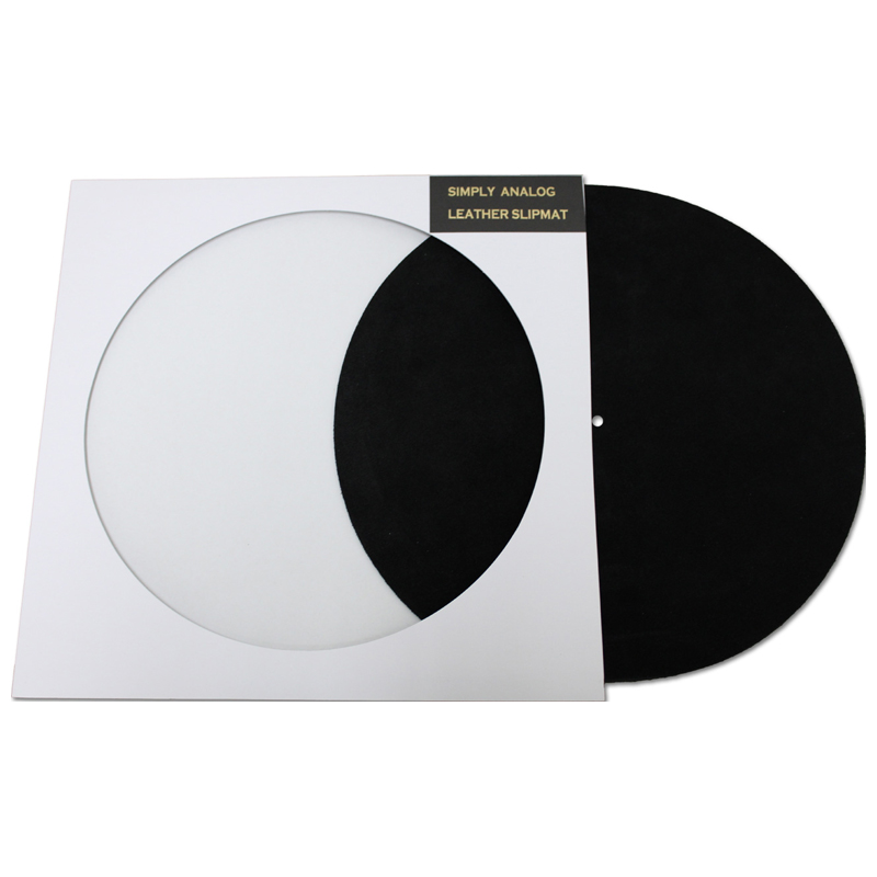 Simply Analog Draaitafelmat Suèdeleer - zwart