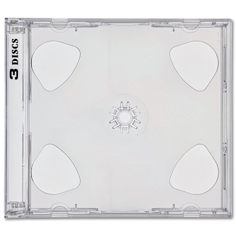 Boîtier 3 CD, avec plateaux ''smart'' transparent monté standard épaisseur 10.4 mm