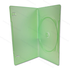 Slim (7 mm) 1-DVD box, colour: transparent-green