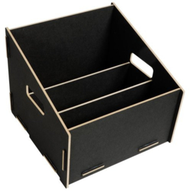 WERKHAUS Boîte de tri pour disques Vinyles - Noire