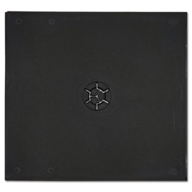 Boîtier 2 CD PP, couleur: noir, épaisseur 9 mm