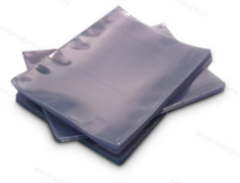 PVC 1DVD hoesje zonder klep, transparant, formaat: 143 x 190mm.