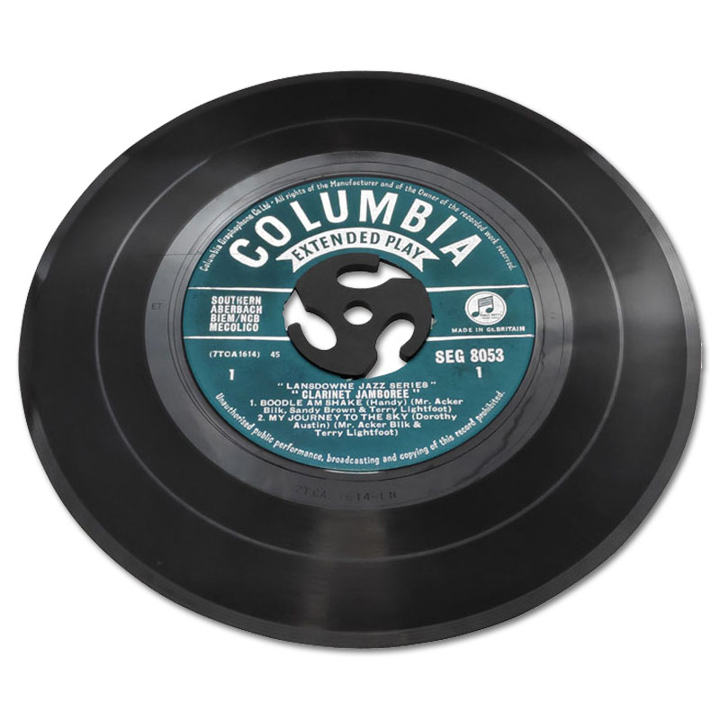 Aluminium 45 RPM Single Spindle Spider - kleur: zwart