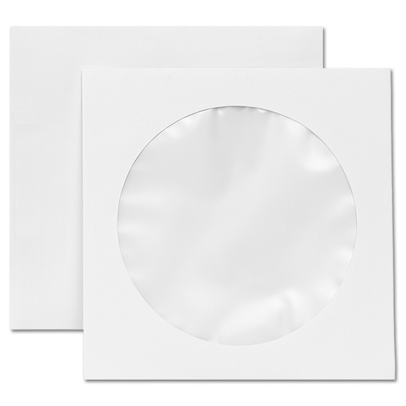1 CD Paper Sleeve, with clear window and self-adhesive flap