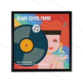 7-Inch Single Record Photo Frame - colour: black