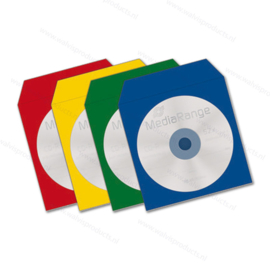 MediaRange 100-pack papieren CD / DVD Enveloppen - assorti kleuren