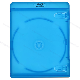 Standaard 11mm. 1BR (Blu-Ray) doosje, kleur: transparant-blauw