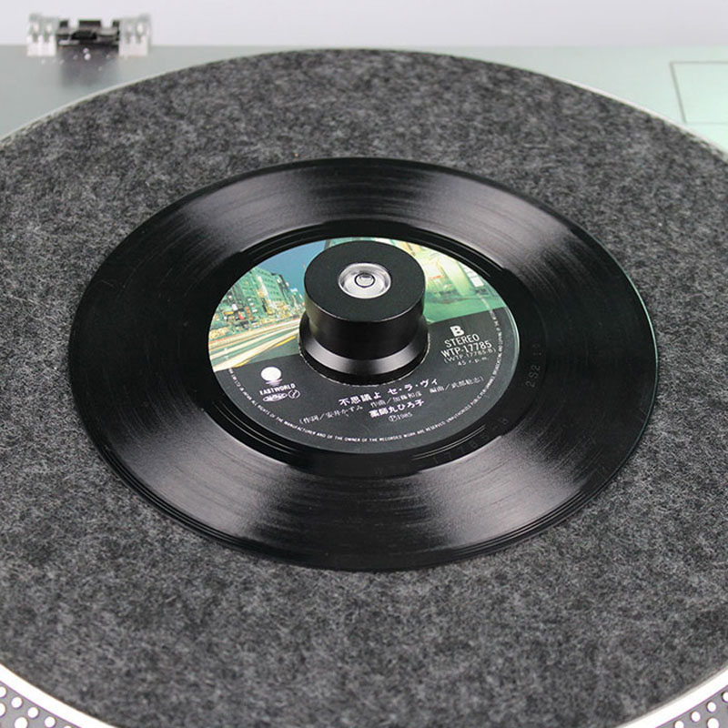 Goka  Aluminium 45 RPM Single Adapter & Libelle | zwart