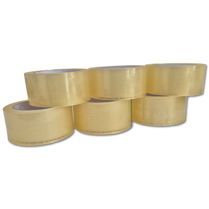 Folie a 6 rollen Verpakkingtape, kleur: transparant