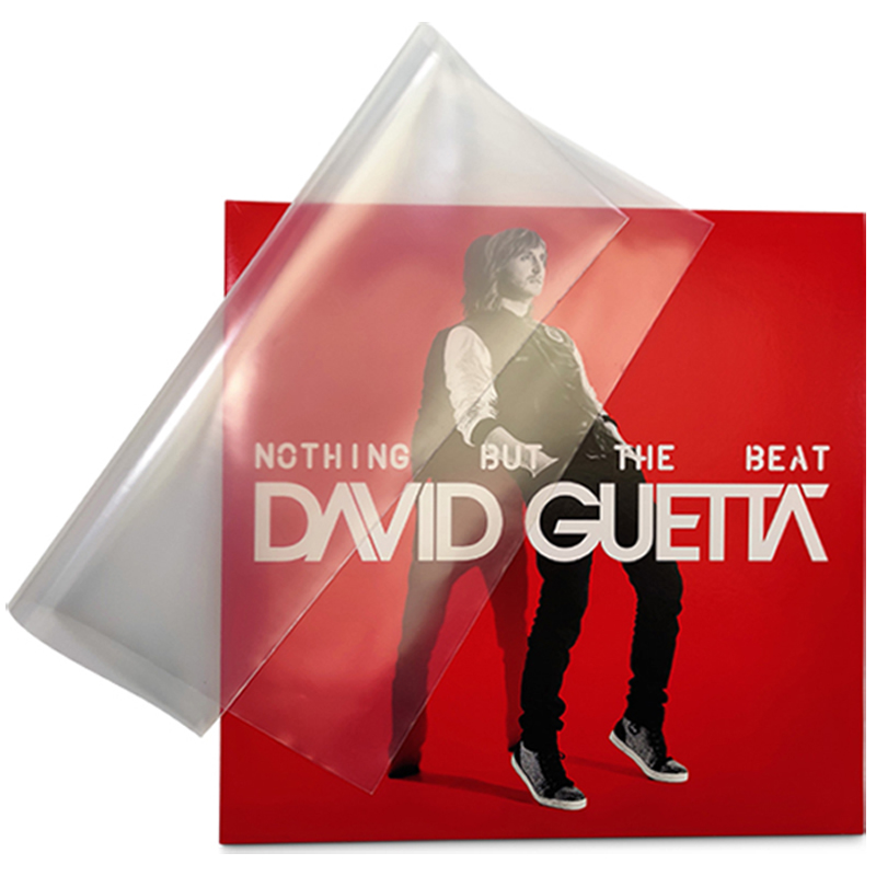 100-pack - Standard Weight 12" Polythene Clear Vinyl Record Outer Sleeves, thickness 110 micron