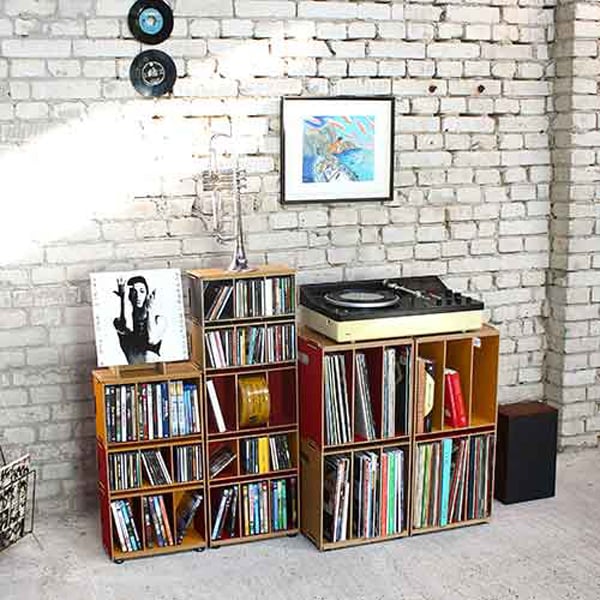 WERKHAUS LP Medienbox, Anthrazit für 80 LPs