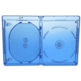 Viva Elite Boîtier 3 Blu-Ray, couleur: bleu-transparent - épaisseur 12.5 mm