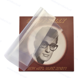 100-pack - Standard Weight 7" Polythene Clear Vinyl Record Outer Sleeves, thickness 100 micron