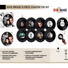 Gramophone record coasters - set of 8 pieces - Elvis