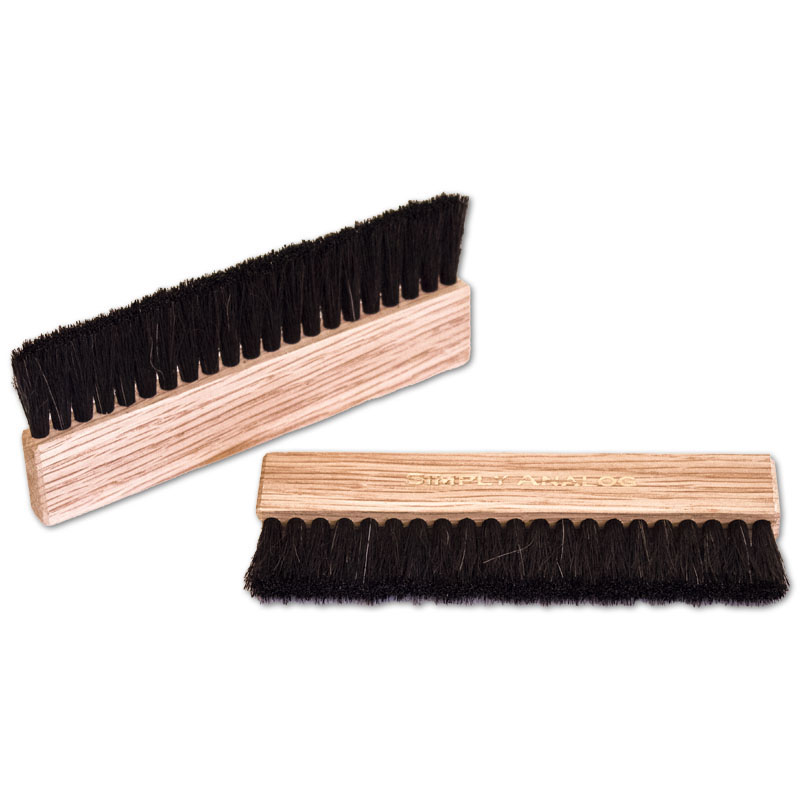 Simply Analog Anti-Static Record Brush | Natural Oak & Goat hair
