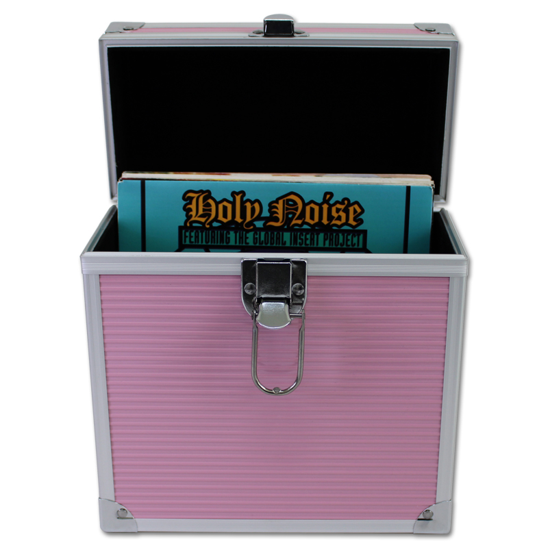 Walvis Products® 7" Vinyl Platenkoffer - voor ca. 35 Singles - kleur: roze