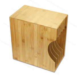 Bamboo Vinyl Record Storage Box - capacity: approx. 40 units 12-Inch records