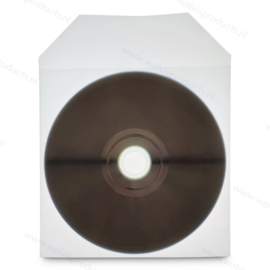 1CD PP Schutzhülle mit Klappe, glassklar glatt (125 x 130 mm + Klappe)