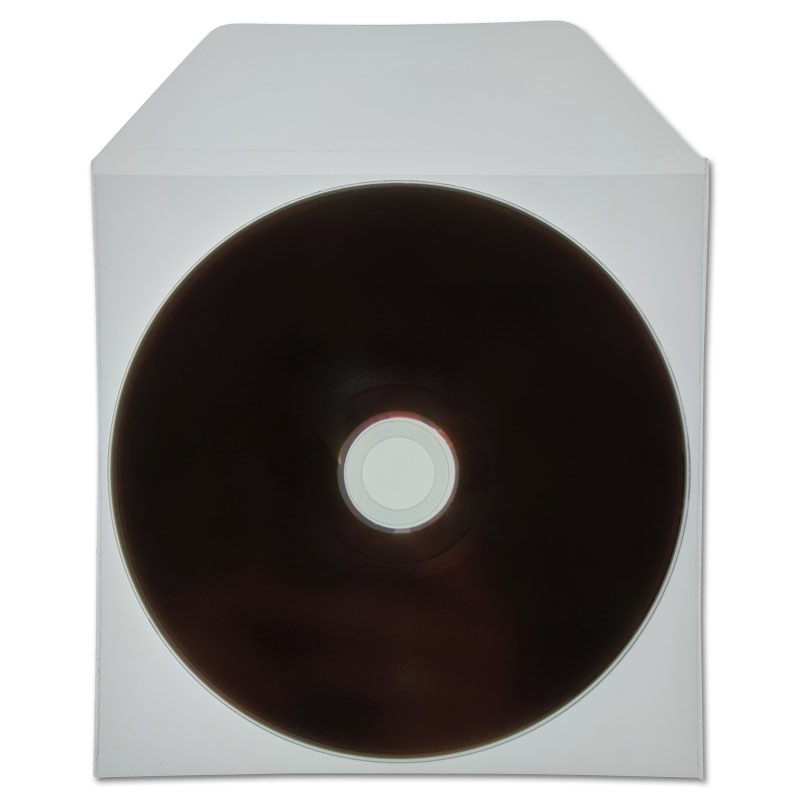 1 CD PP Sleeve with flap, orange peel transparent (125 x 128 mm + flap)
