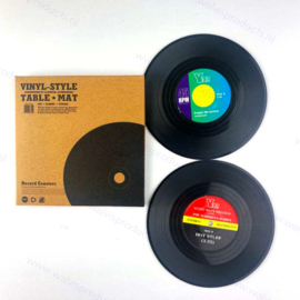 Gramophone record coasters - set of 2 pieces