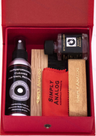 Simply Analog De Luxe Vinyl Cleaning Boxset | Red Leather Edition