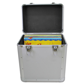Walvis Products® Ultimate DJ LP Koffer - für ca. 60 Stück LPs - silber