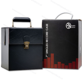 Audio Anatomy 7" Single Schallplattenkoffer - schwarz - für ca. 50 Stück Singles