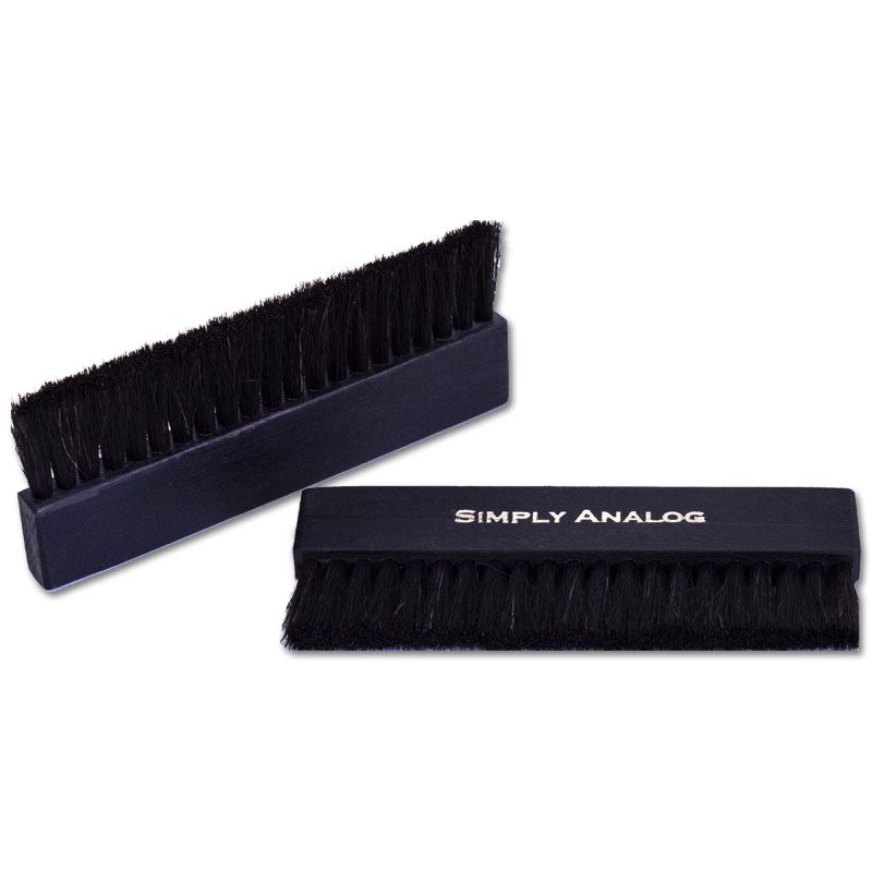 Simply Analog Antistatische Plattenbürste | Schwarz Eiche & Ziegenhaar