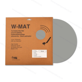 W-Mat - Winyl Acryl Draaitafelmat - zilverkleurig