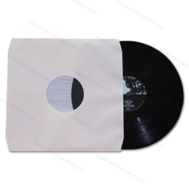 Polylined Paper 12" Inner Vinyl Record Anti Static Sleeve, cream-white 80 grs. paper - bevelled corners
