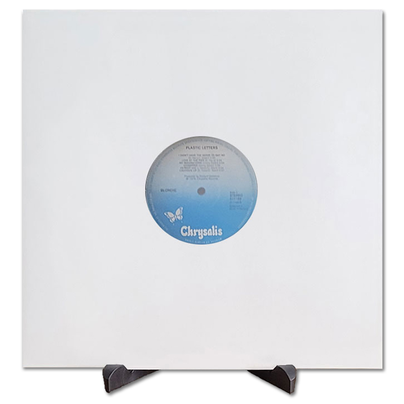 Grammofoonplaten kartonnen hoes voor LP's, kleur: wit - met middengaten