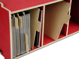 WERKHAUS CD Medienbox, Dunkelrot für 30 Discs