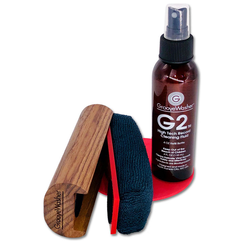 GrooveWasher Walnut Record Cleaning Kit