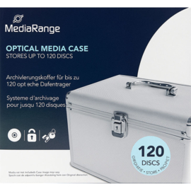 MediaRange Opbergkoffer voor 120 discs, zilver